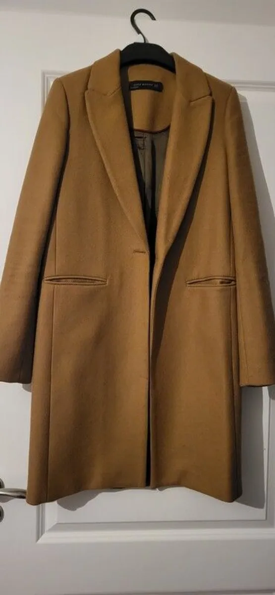 Zara tan coloured coat - Image 1