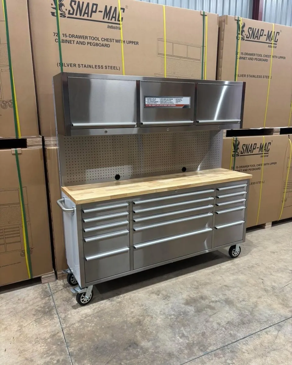 BRAND NEW 72inch WORK BENCHES WITH UPPER CABINET - Image 4