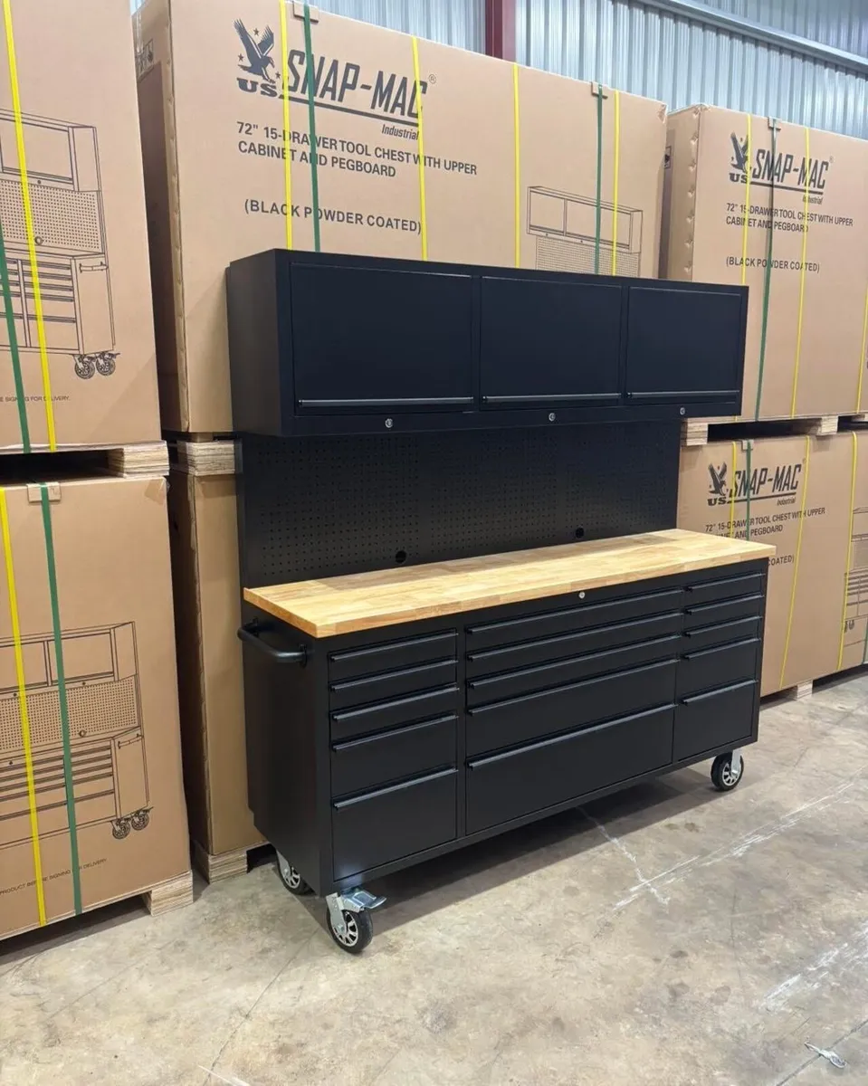 NEW 72inch 15 DRAWER TOOL CHEST WITH UPPER CABINET - Image 2