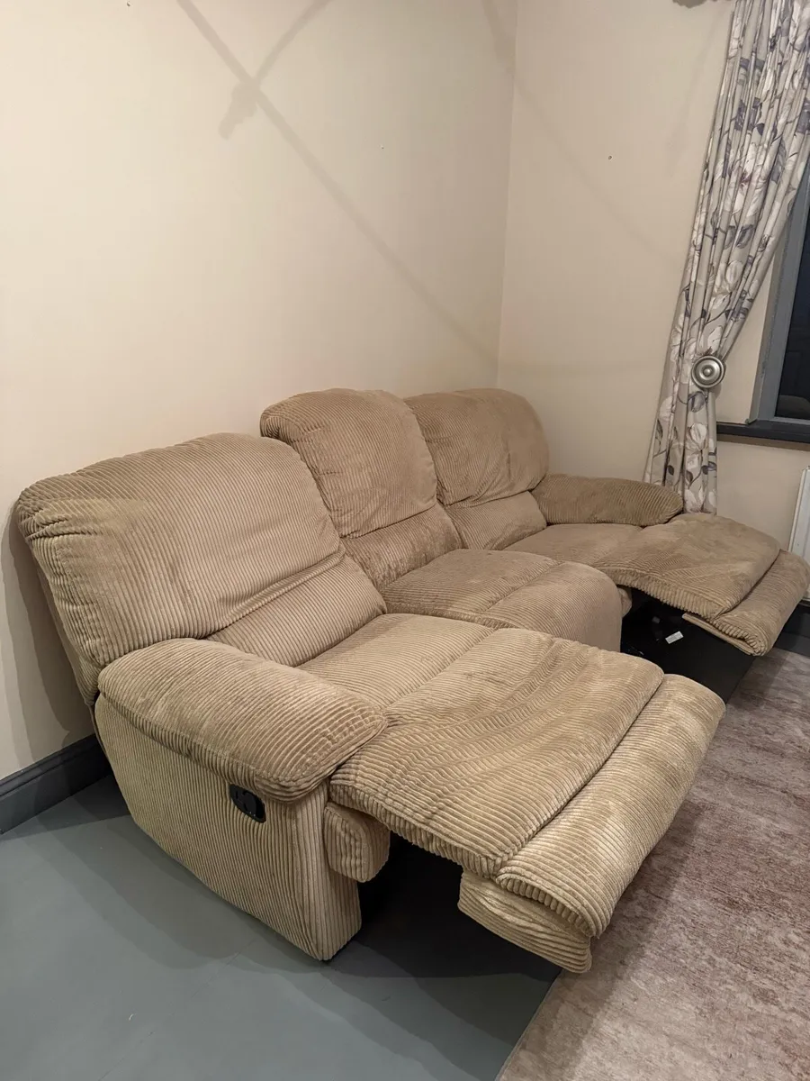 Suede cream sofas - Image 2