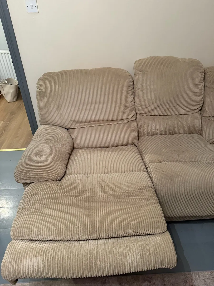 Suede cream sofas - Image 4