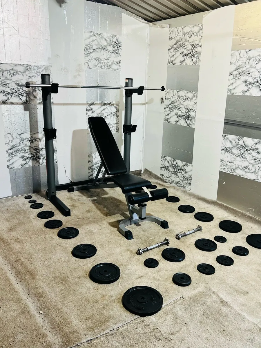 IRON WEIGHTS BENCH RACK BARBELL DUMBBELLS 💪 - Image 1