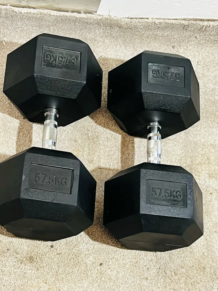 2X 57.5 HEX DUMBBELLS - Image 2