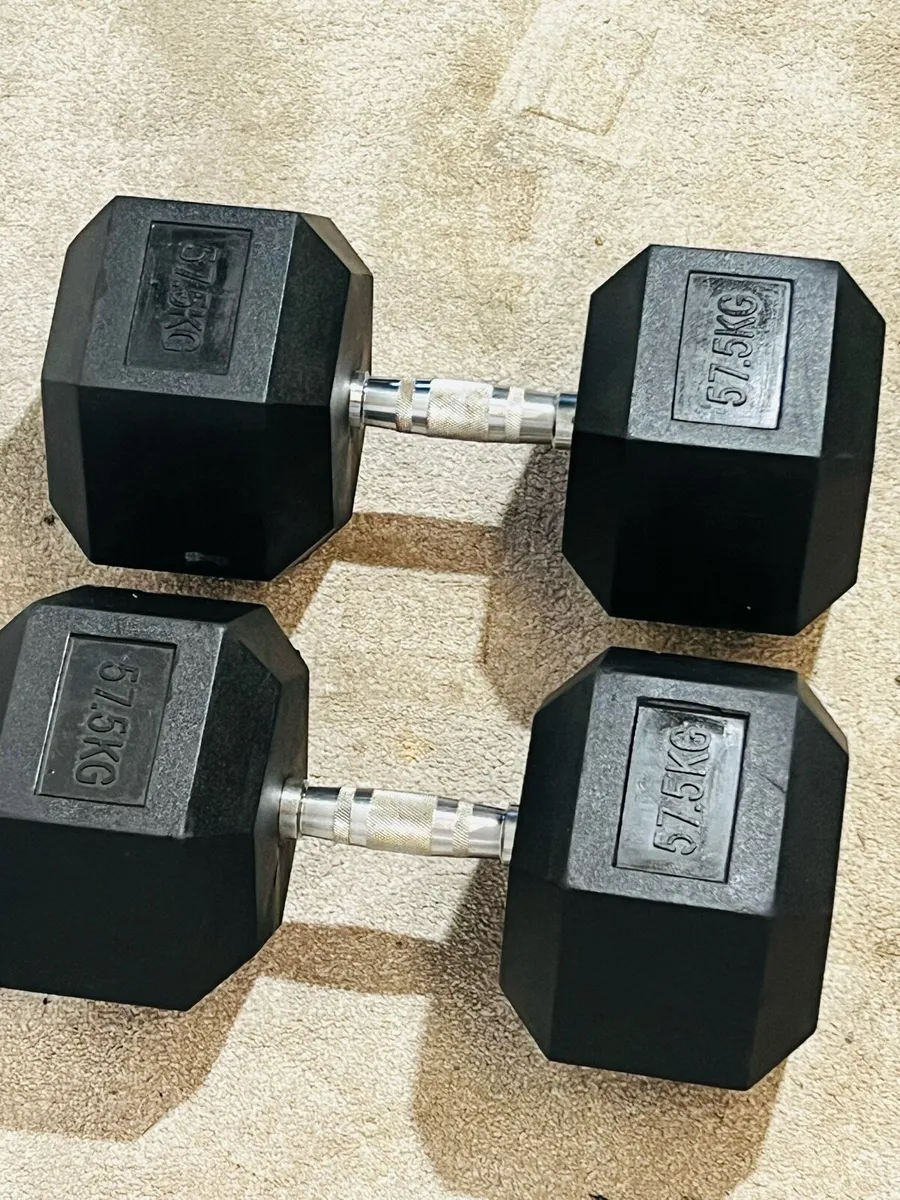 2X 57.5 HEX DUMBBELLS - Image 4