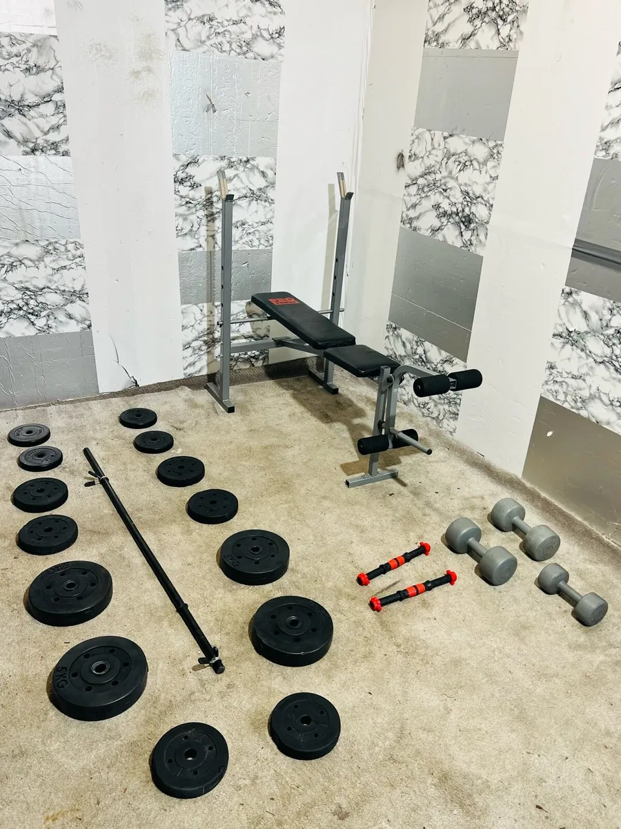 WEIGHT BENCH WEIGHTS BARBELL DUMBBELLS - Image 4