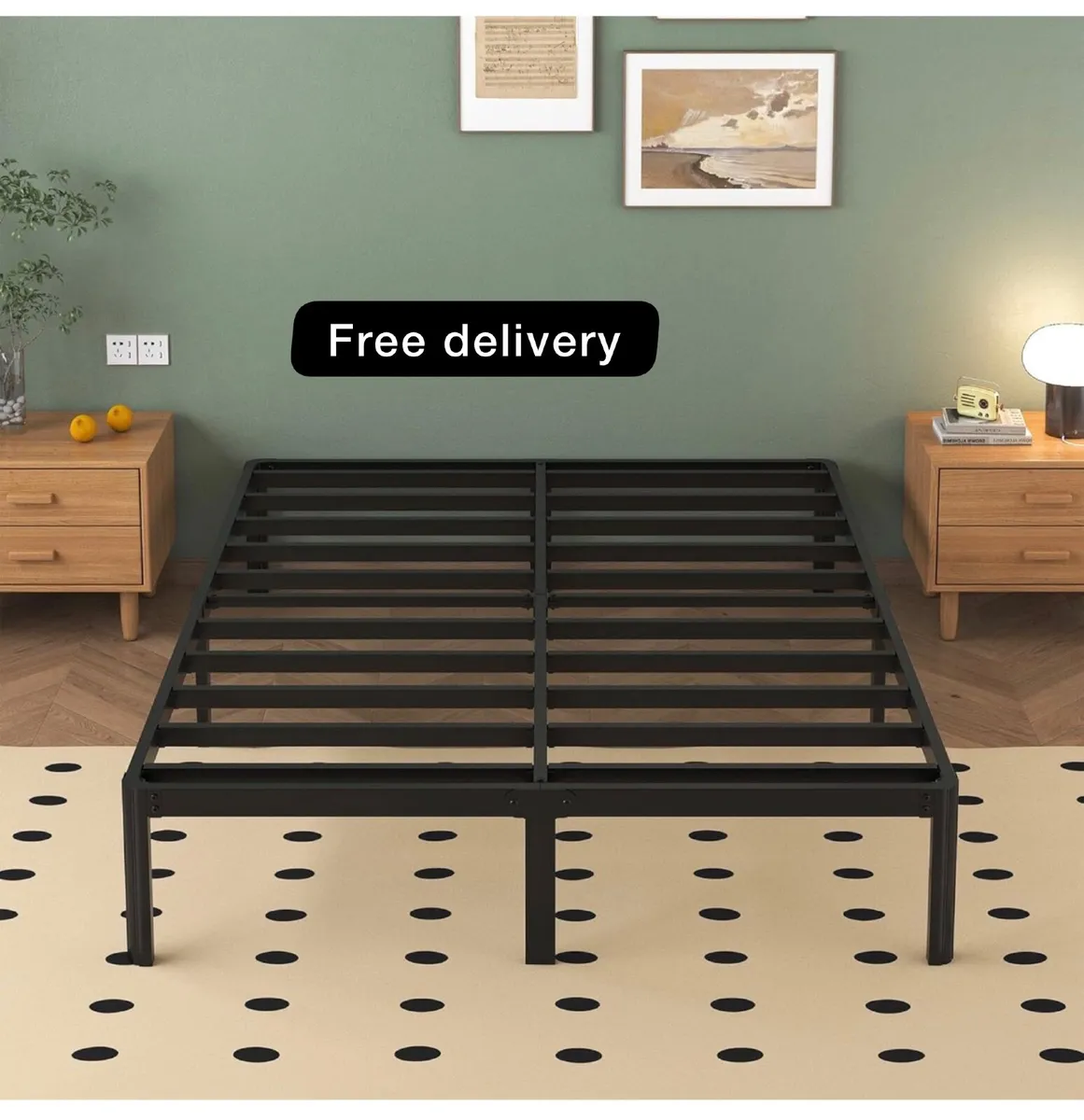 Super King Bed Frame 6ft with Rounded Corner Legs - Image 1