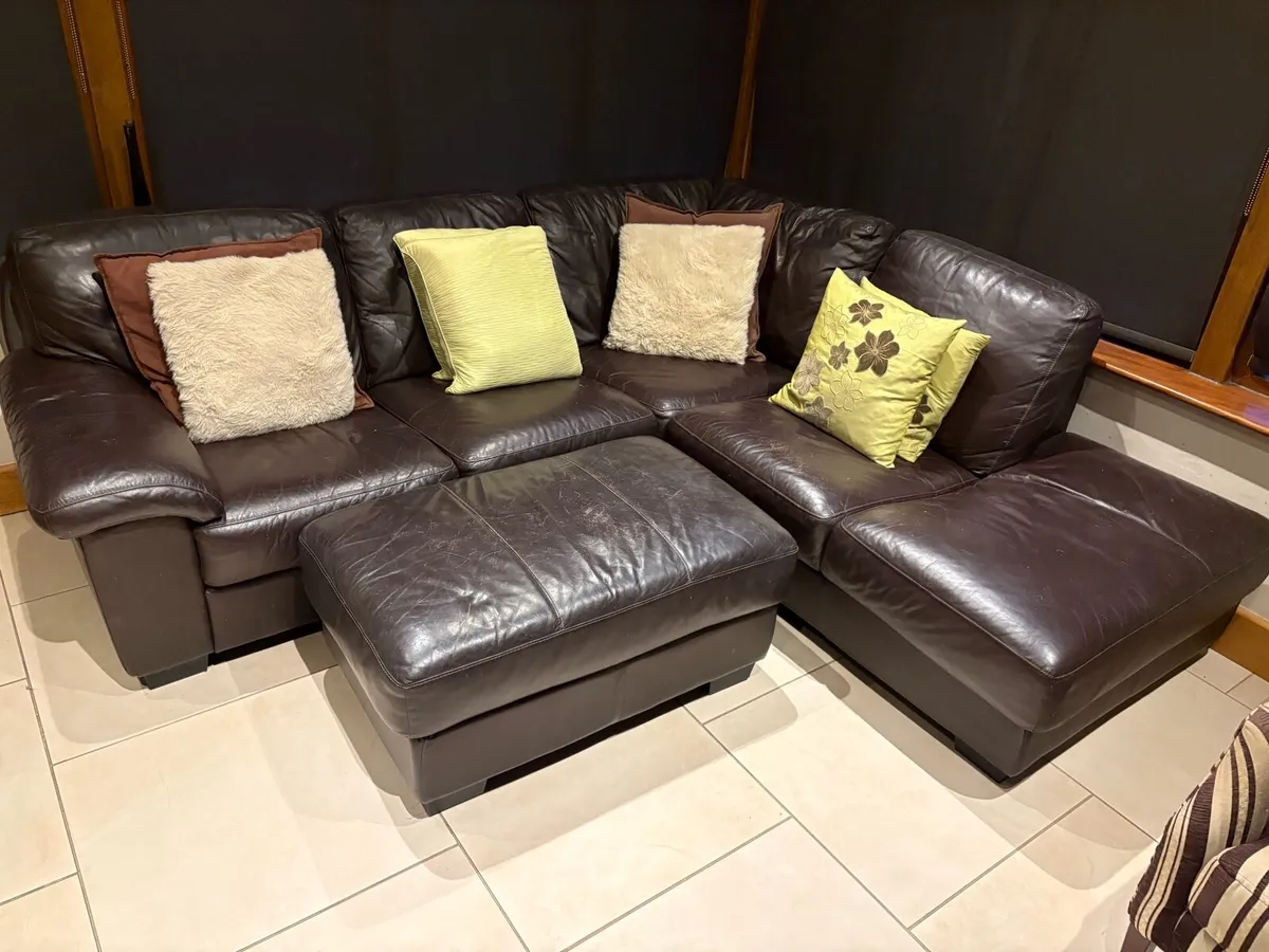 Couch and Footrest - Image 1