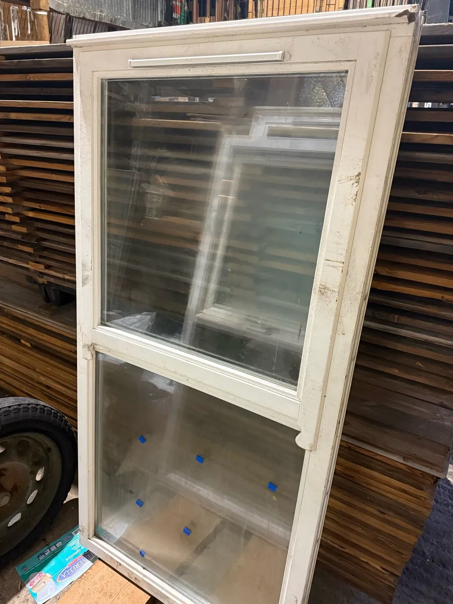 Three mahogany sash effect tall windows. - Image 3