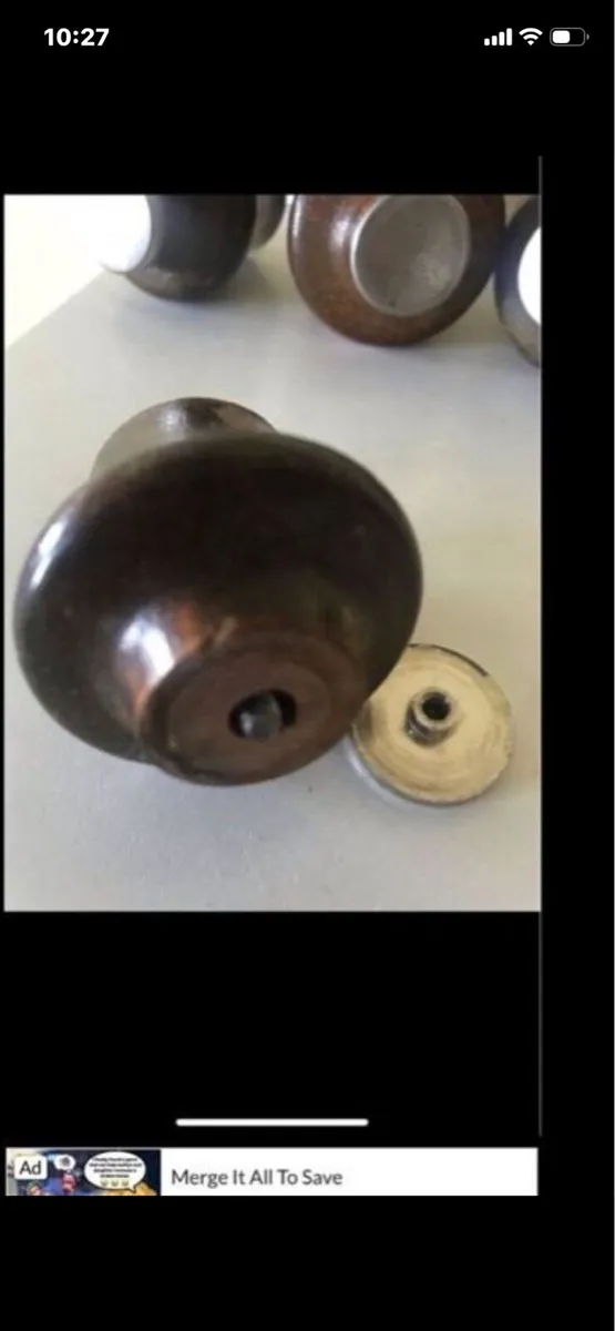 Vintage timber Drawer Knobs (4) - Image 4