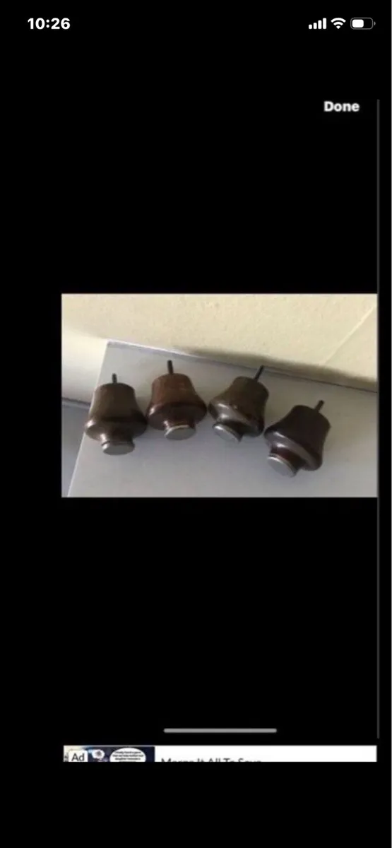 Vintage timber Drawer Knobs (4) - Image 1