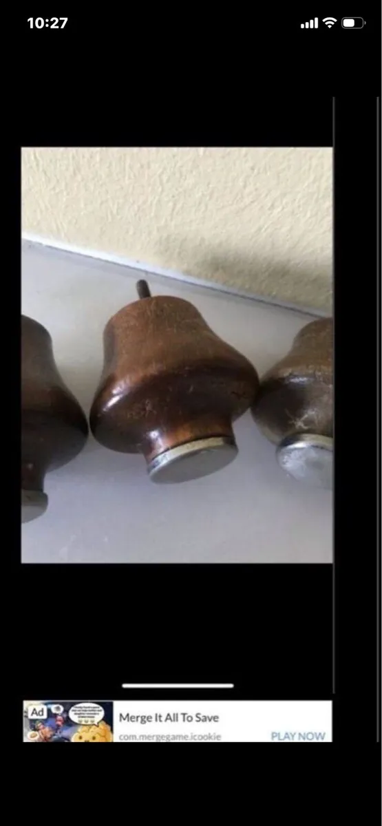 Vintage timber Drawer Knobs (4) - Image 2