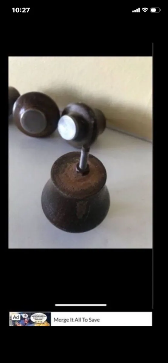 Vintage timber Drawer Knobs (4) - Image 3