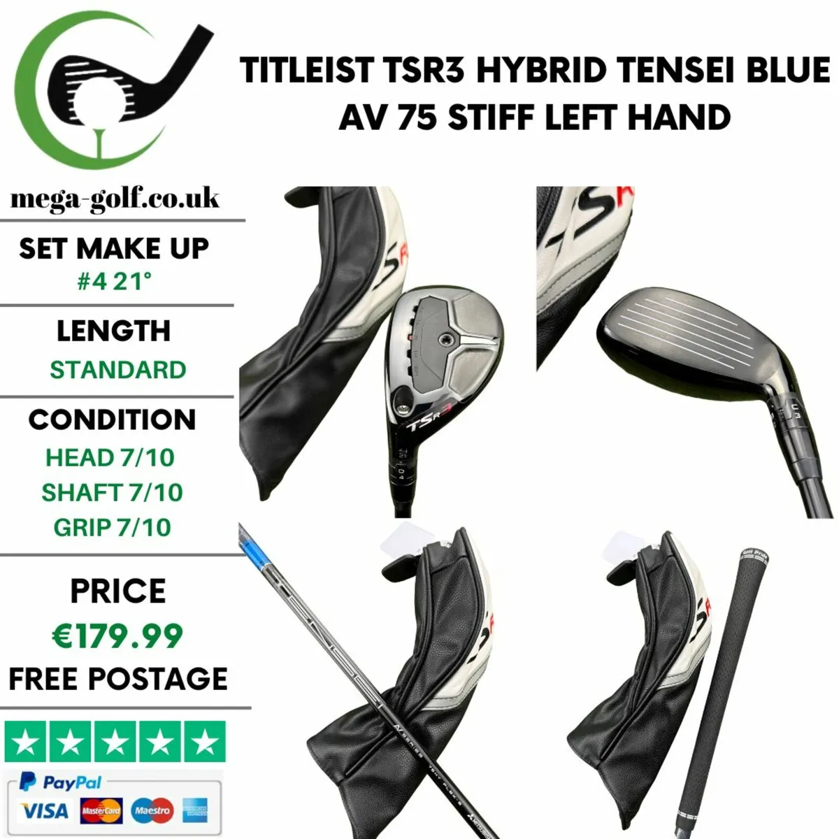 Titleist TSR3 Hybrid / #4 21° / Stiff - Image 1