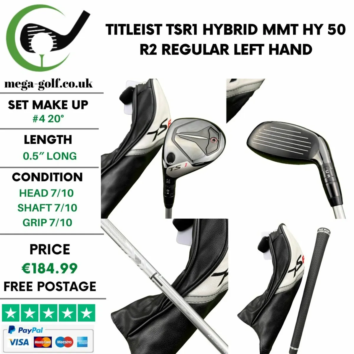 Titleist TSR1 Hybrid /#4 20° /MMT HY 50 R2 Regular - Image 1