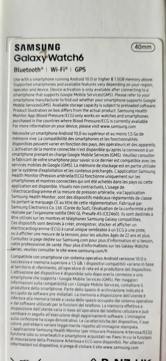 Galaxy Watch 6, Bluetooth, GPS, 40mm - Image 3