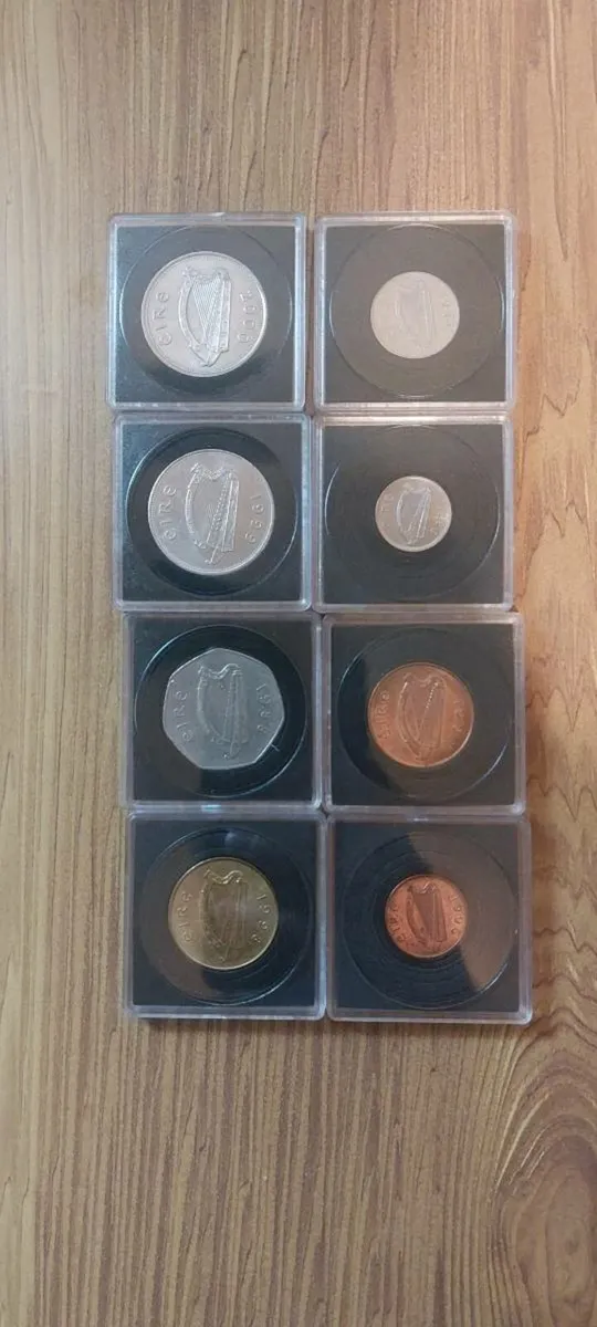 Irish Pre-Euro Coin Display Set In Protective Caps - Image 2