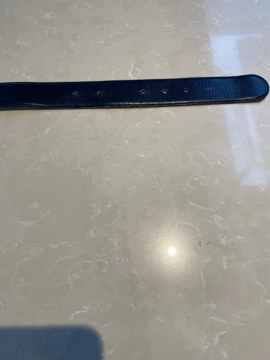 Navy Ladies Equestrian Style Leather Belt - Image 4