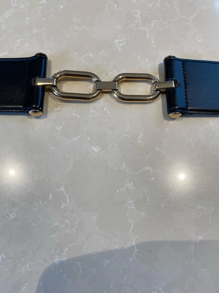 Ladies Black Leather Belt - Image 2