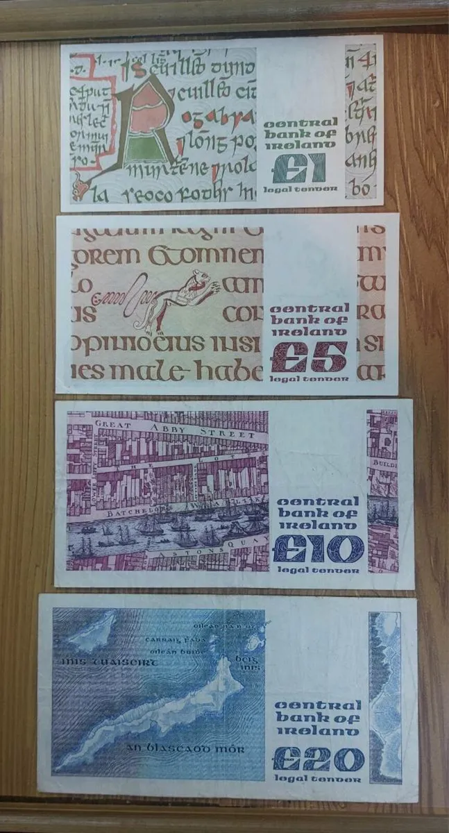 Irish Pound Notes B Series set 1.5.10.20 pound - Image 2