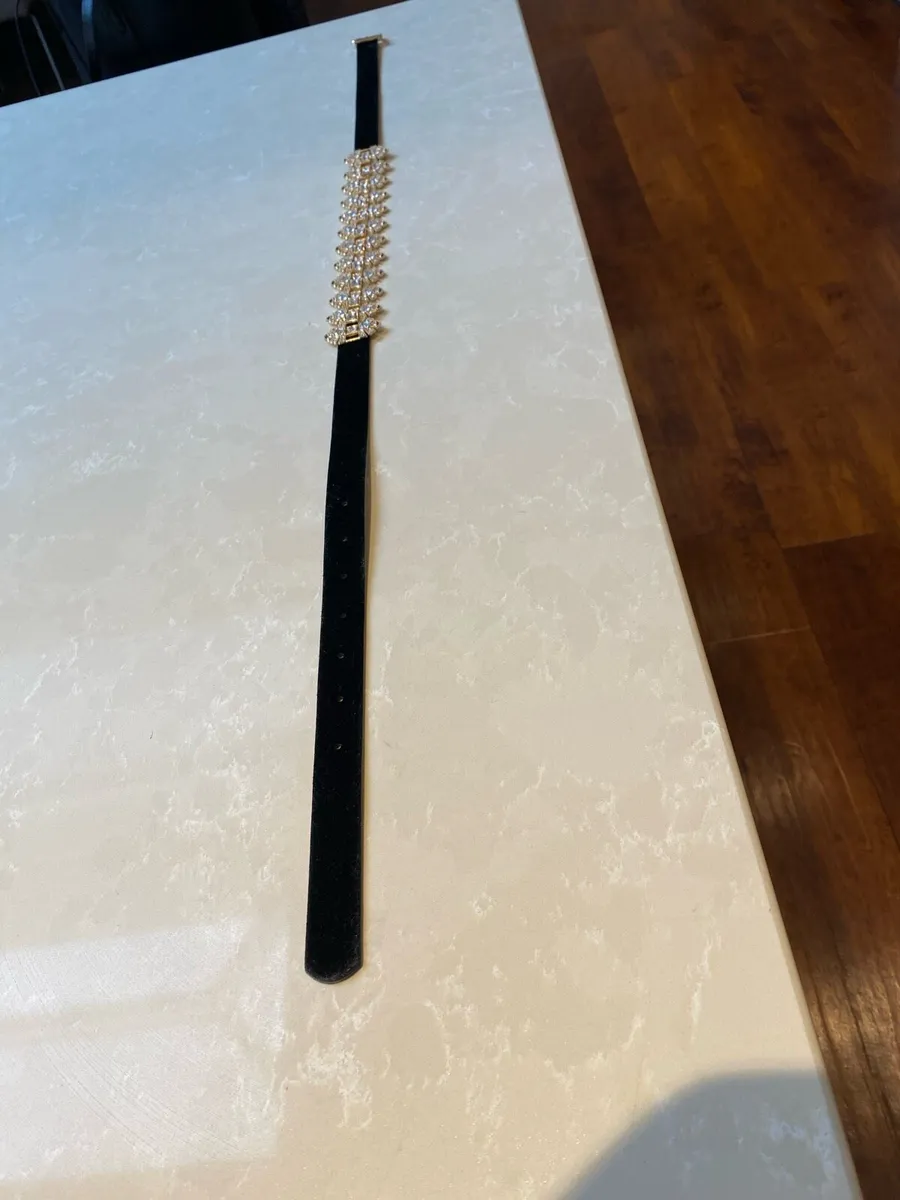 Ladies Stylish Black Satin Belt - Image 2