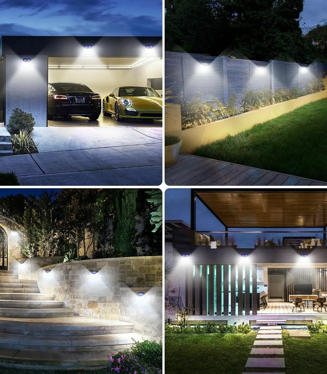 4 Pack-Solar Security Lights Outdoor Garden LED - Image 4