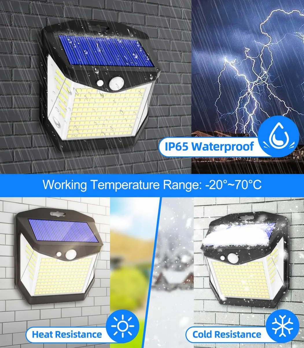 2Pack-Solar Lights Waterproof  Outdoor Garden LED - Image 4