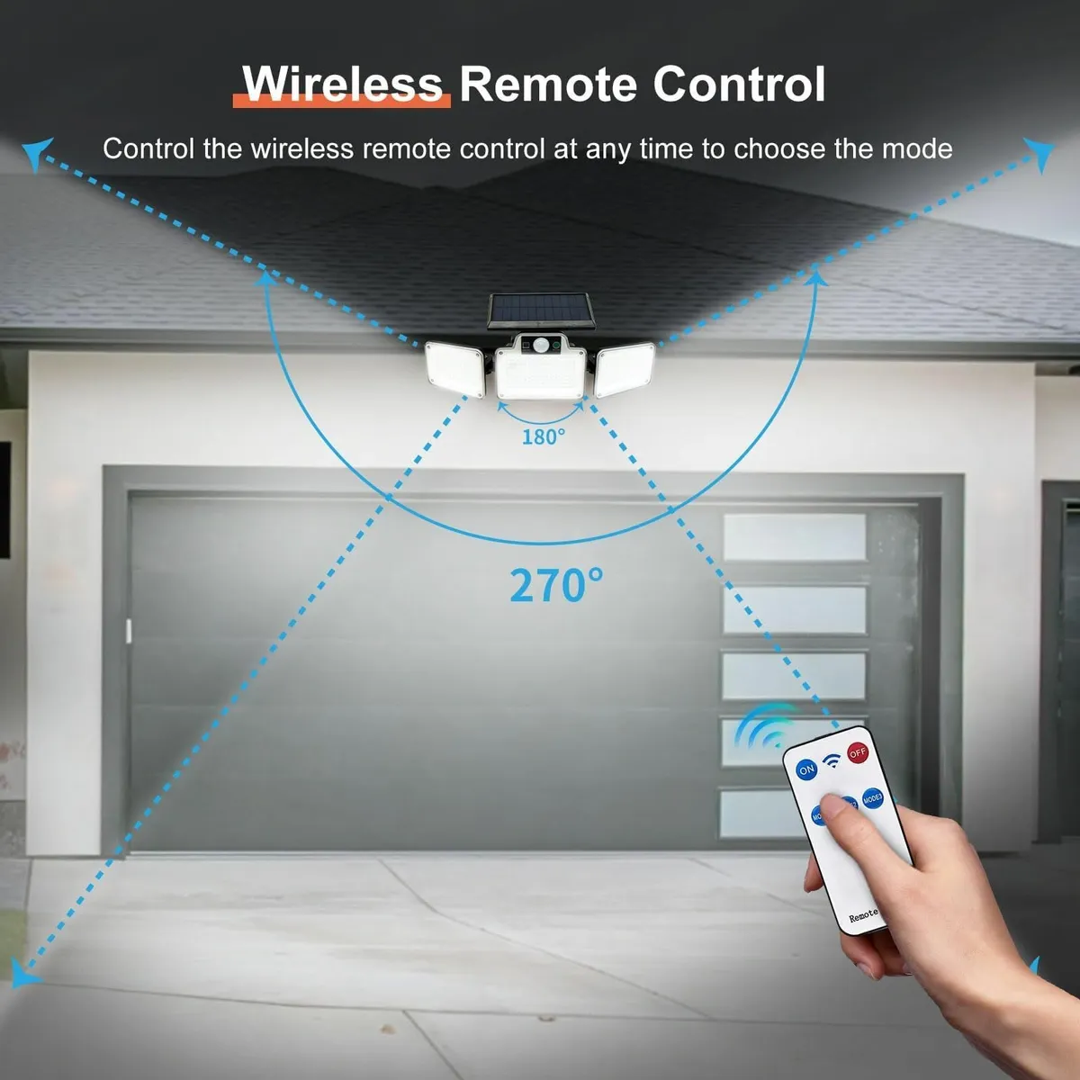 LED Solar Flood Lights Outdoor, 3 Adjustable - Image 3