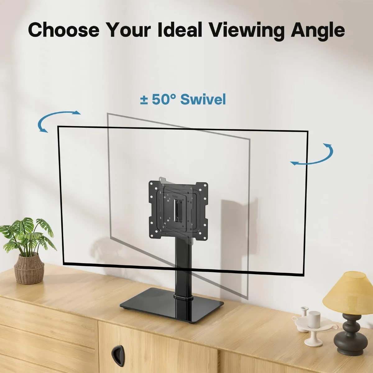 Swivel TV Stand 17-43 Inch Screens Height Adjust - Image 2
