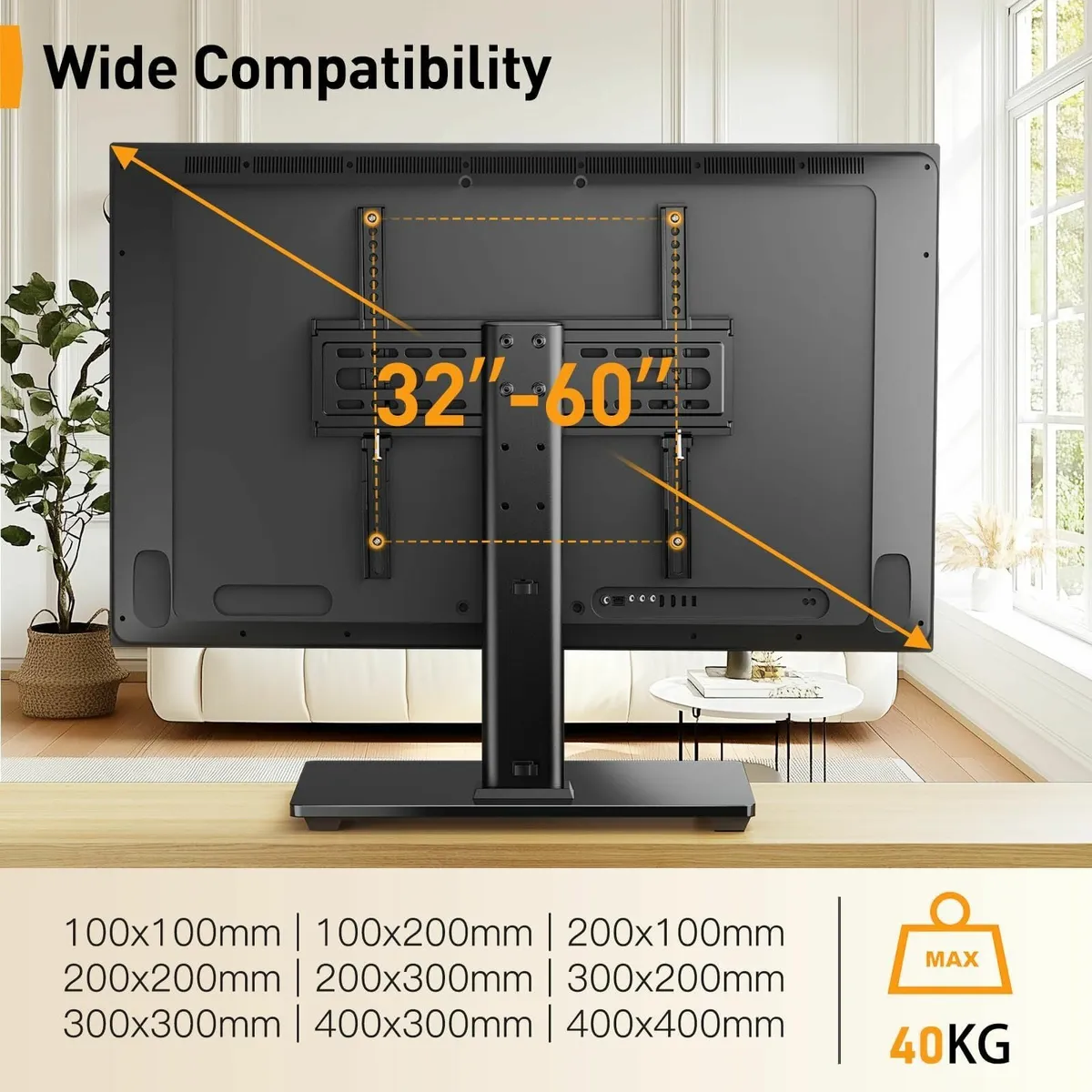 Universal TV Stand 32-60 Inch LCD/LED Holds 40kg - Image 2