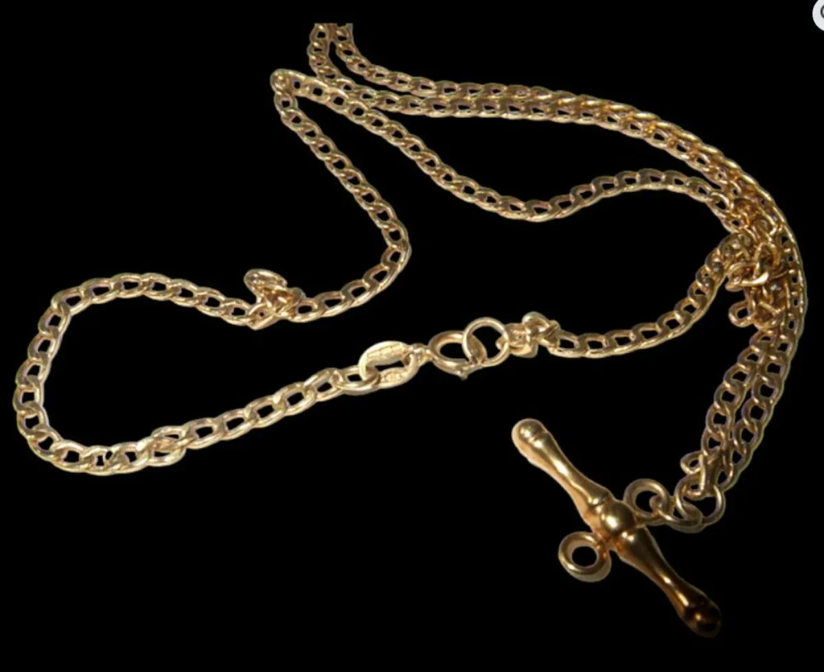 Vintage Hallmarked 9ct Gold Albert Chain - Image 4