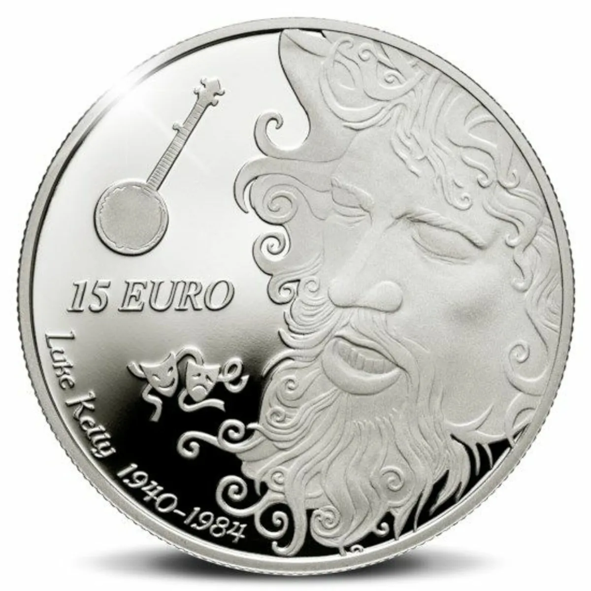 Ireland 2020 Luke Kelly €15 Silver Proof Coin - Image 1