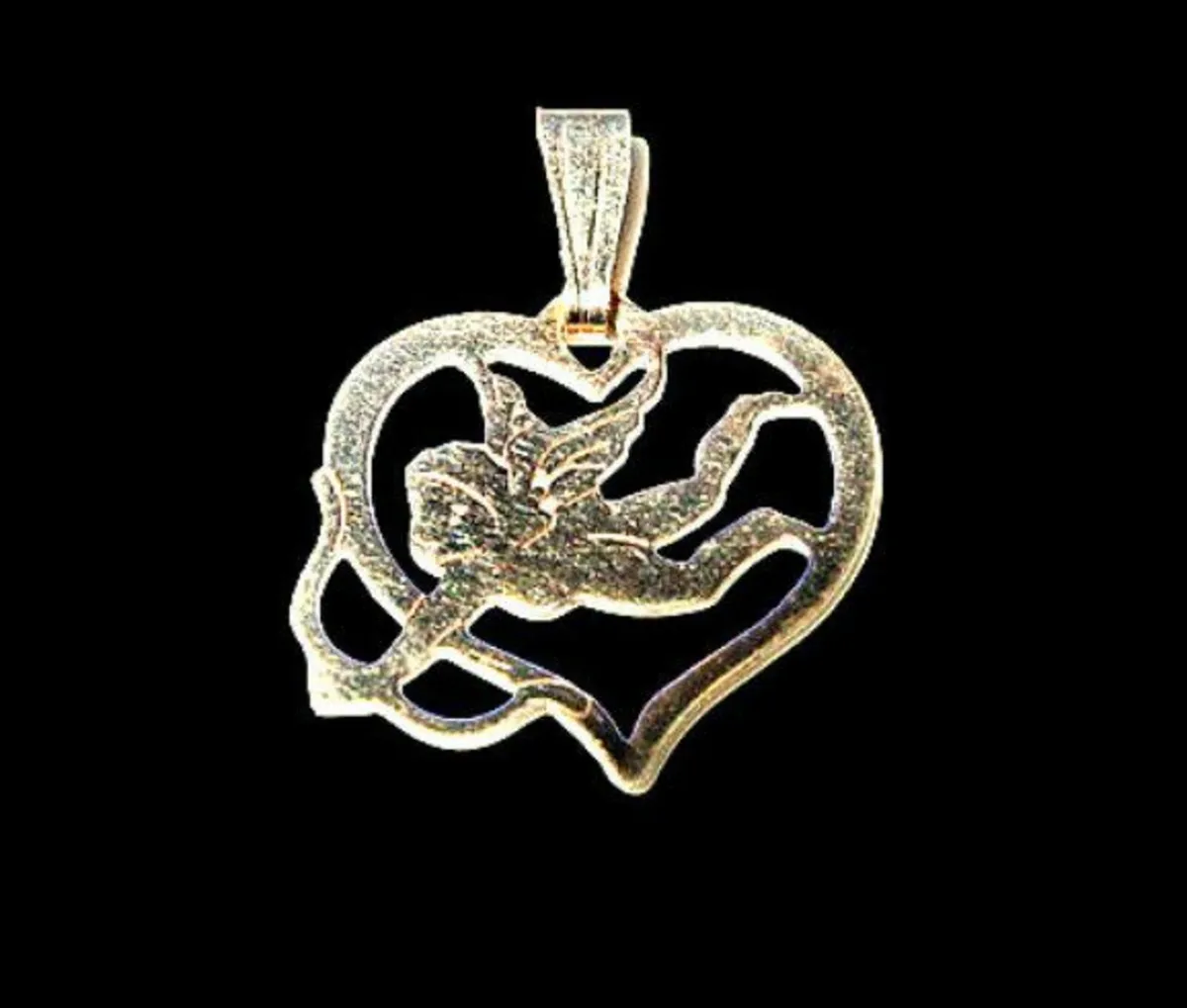 Vintage Hallmarked 9ct Gold Cupid Pendant/Charm - Image 1