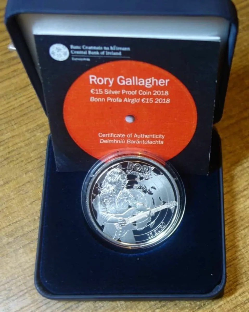 Ireland 2018 Silver Proof €15 Rory Gallagher Coin - Image 1