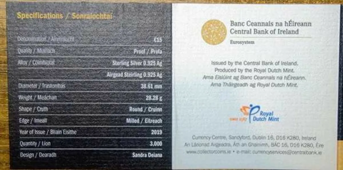 New  Ireland 2019 Silver Proof €15 Phil Lynott - Image 3