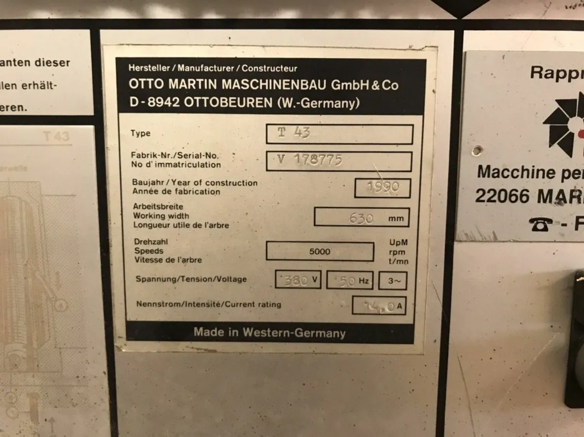 woodworking machinery Martin T43 Thicknesser - Image 4