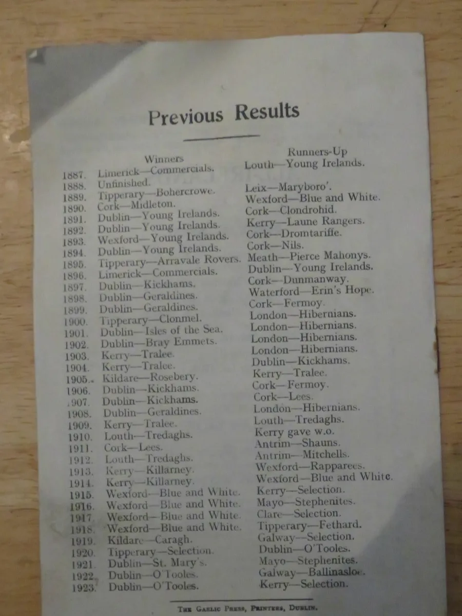 Kerry Dublin Mayo   GAA   brochure / program  1924 - Image 4