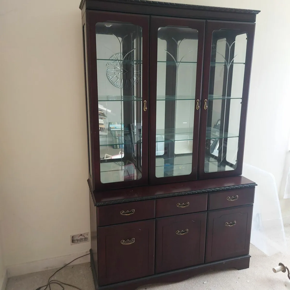 Mahogany Display Cabinet - Image 1