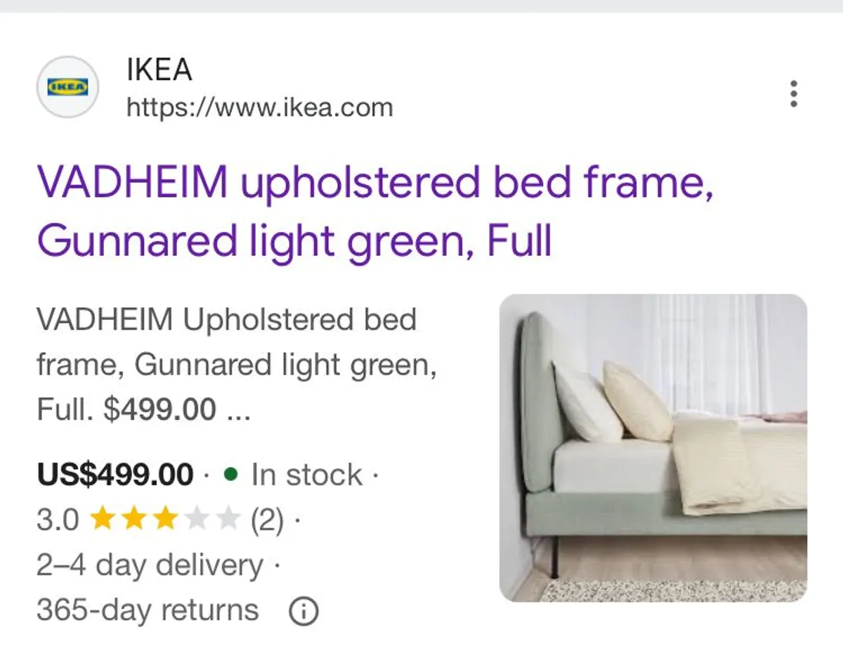 Double Bed with Mattress - Image 2