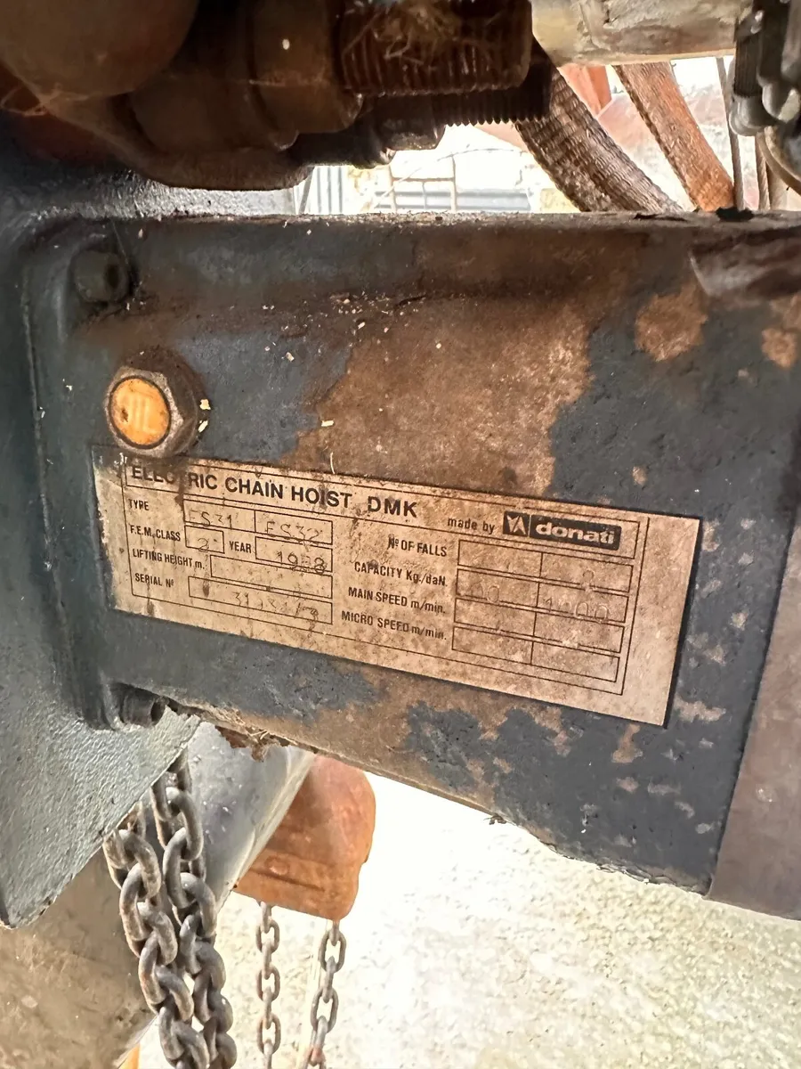 eletric chain hoist dmk donati - Image 3