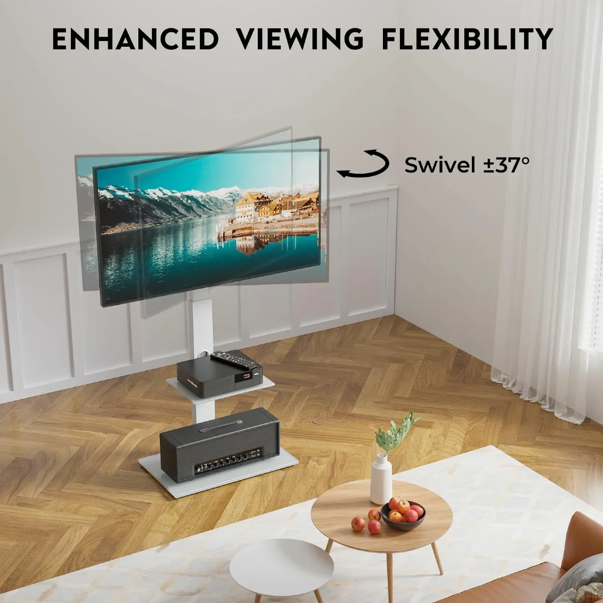 Floor TV Stand 30-70 inch TVs Height Adjust - Image 3