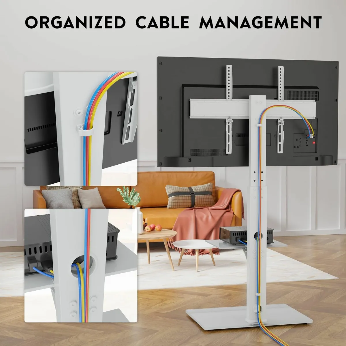 Floor TV Stand 30-70 inch TVs Height Adjust - Image 4