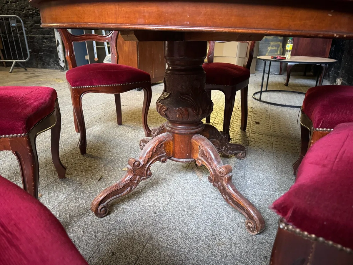 Antique Table and Chairs - Image 3