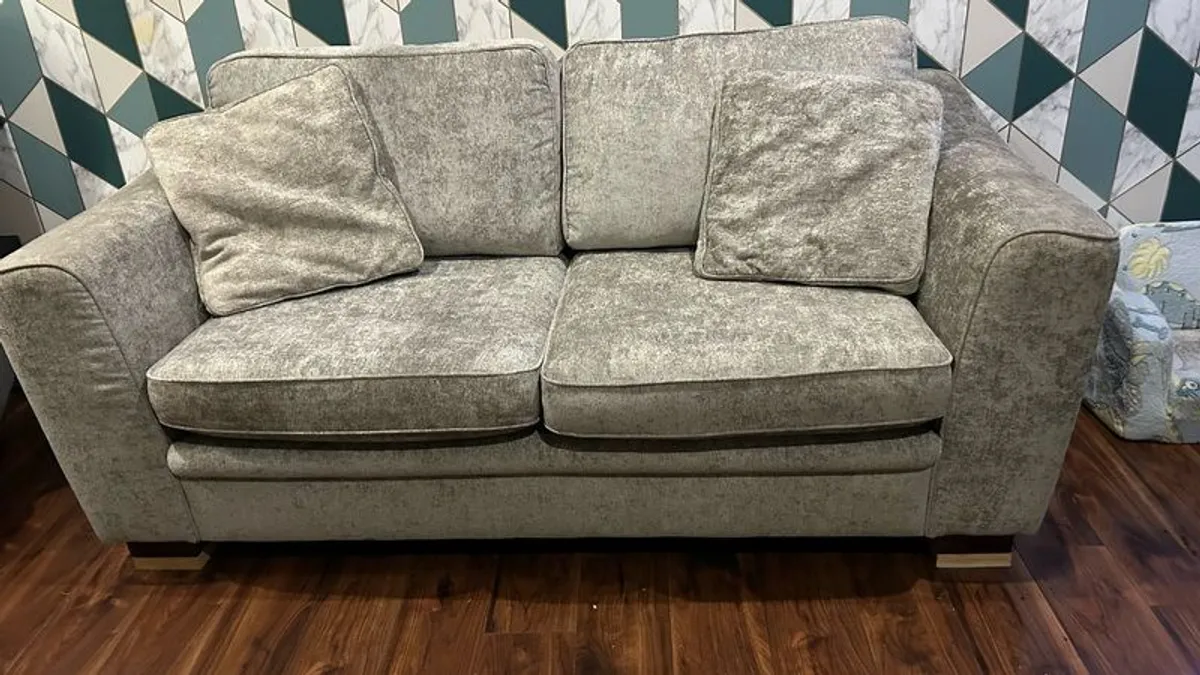 grey couch sofa 2 seater - Image 4