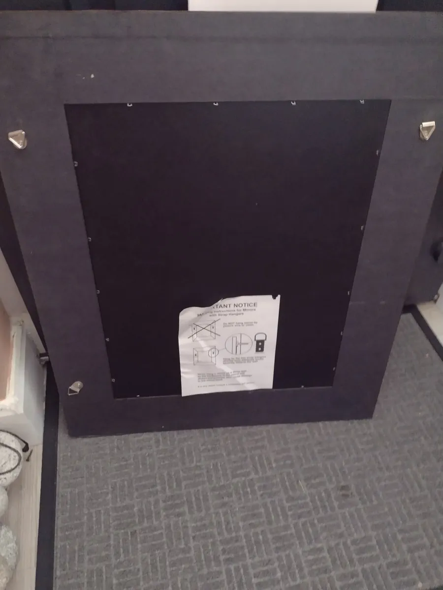 As new large brown suede Hall/mantle mirror - Image 3