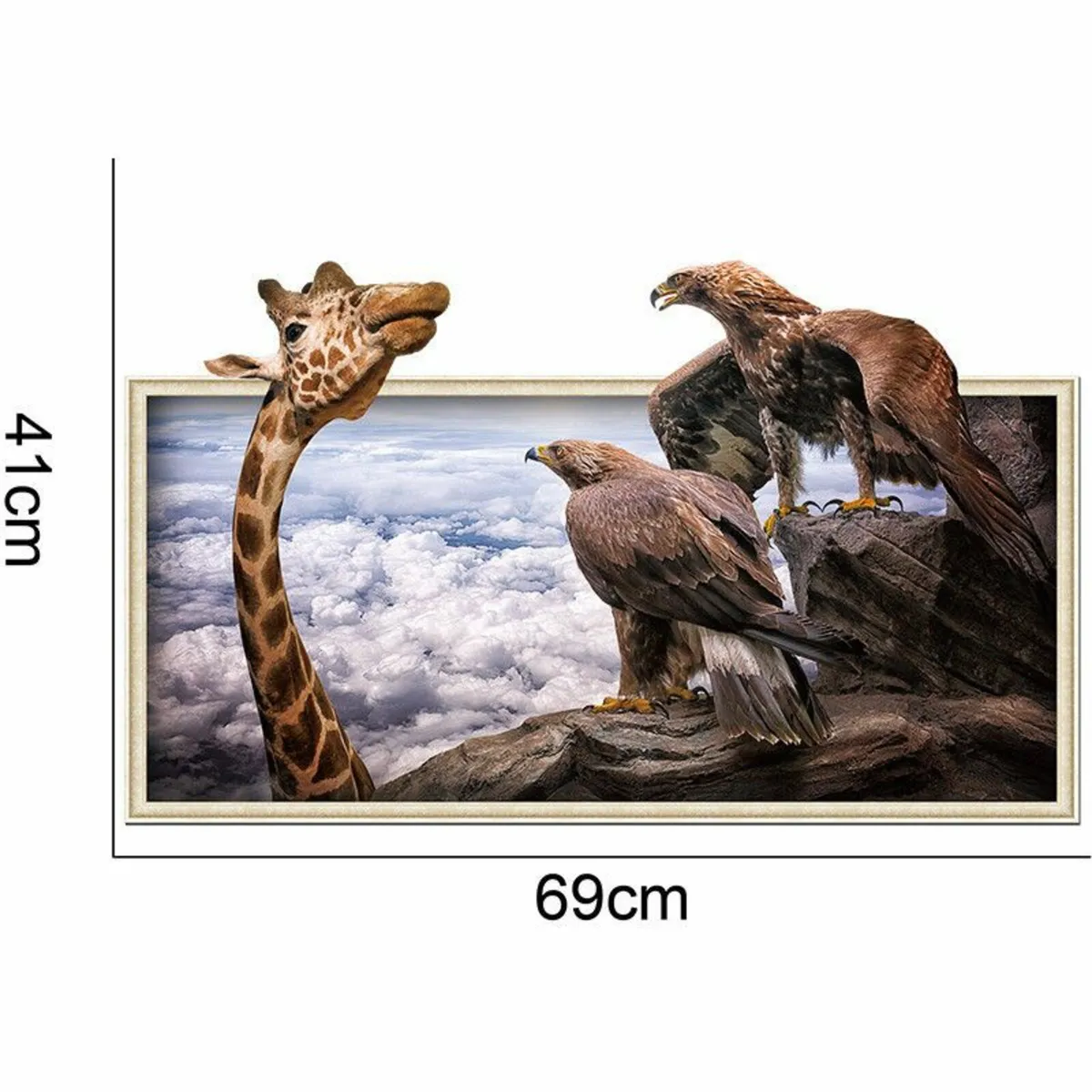 3D Removable Giraffe Owl Coast Wall Sticker Art Vi