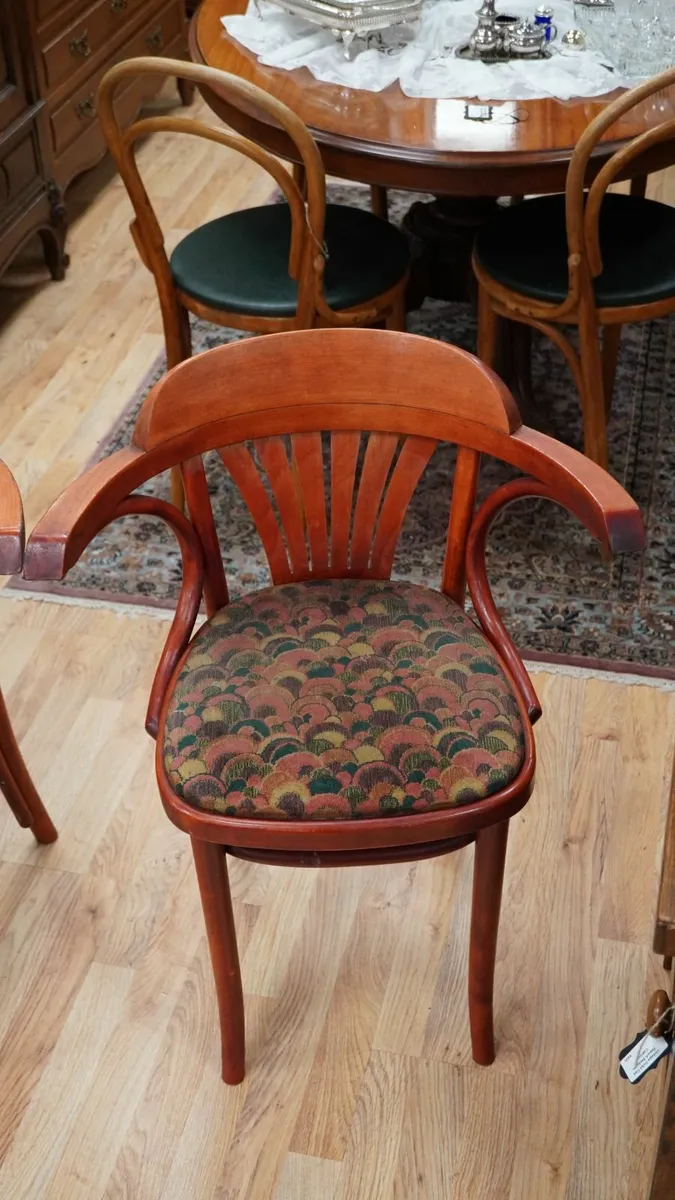 Pair of Vintage Bentwood Fan-Back Armchairs - Image 4