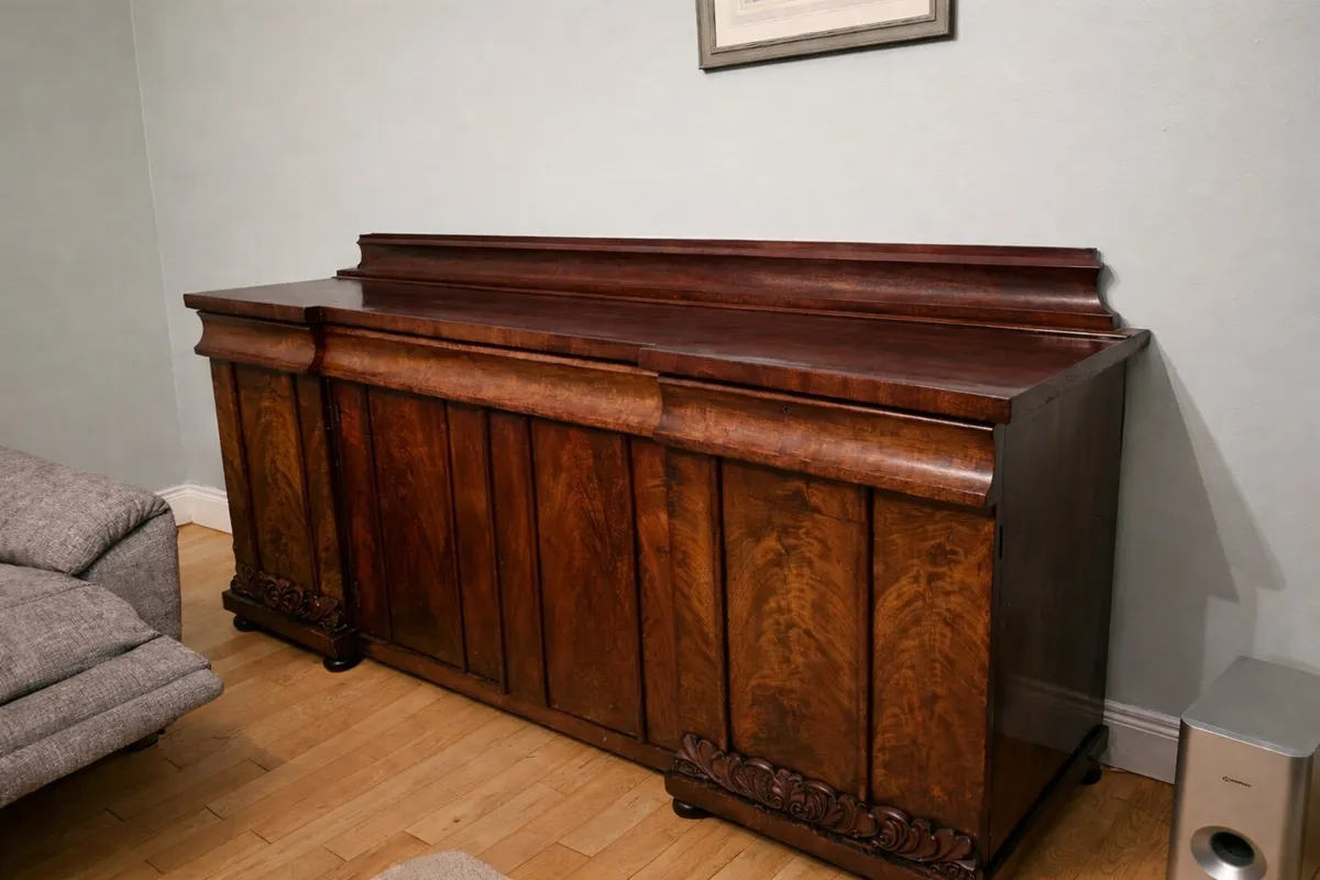 Antique Solid Mahogany Sideboard - Image 2