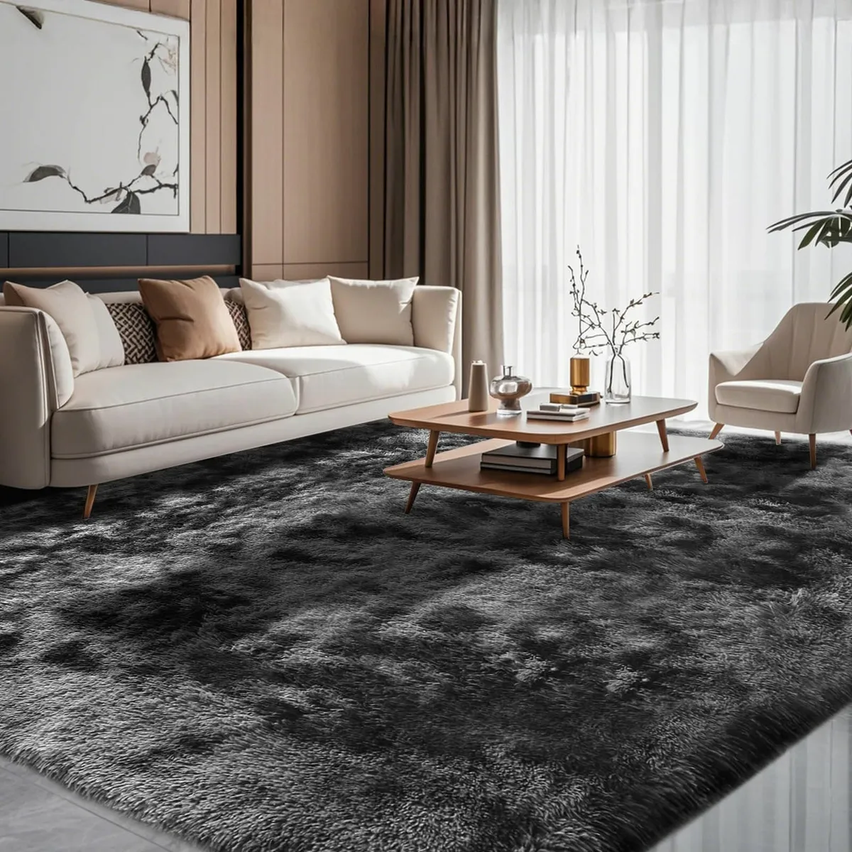 Living Room 200x300cm Soft Fluffy Rugs Washable - Image 4