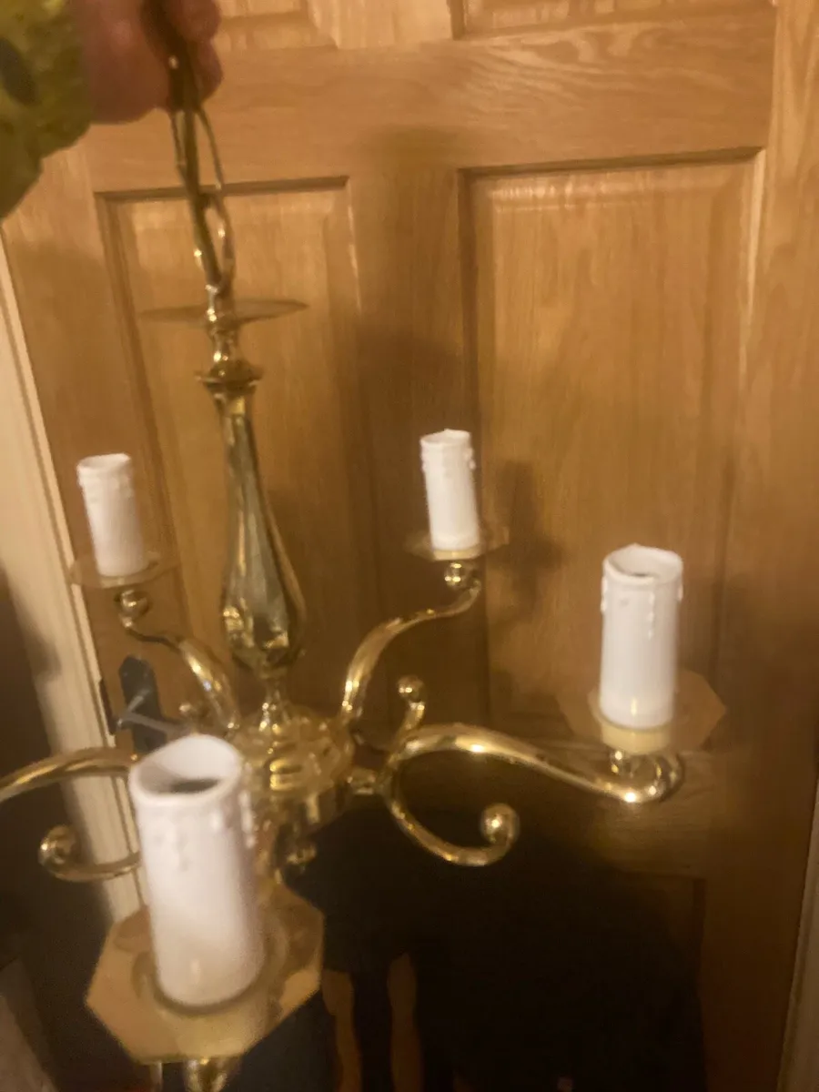 Vintage brass light fitting free postage - Image 1