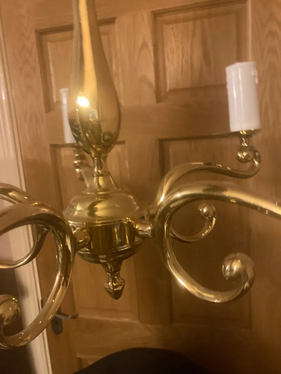 Vintage brass light fitting free postage - Image 4